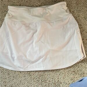White tennis skirt with built-in shorts
